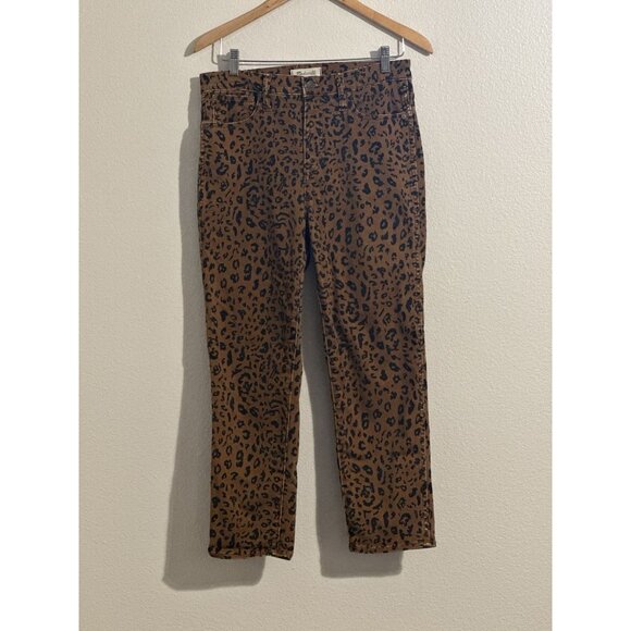 Madewell Women’s Stovepipe Jeans Leopard Print Size 29 - Picture 1 of 13